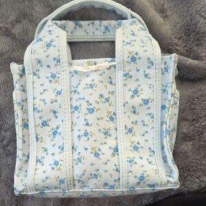 Madden Girl Floral Blue and White Women's Mini Tote Bag